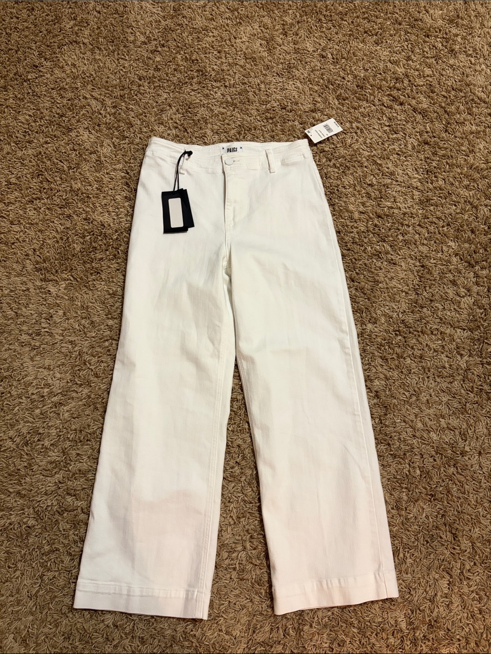 PAIGE White Wide-Leg Jeans